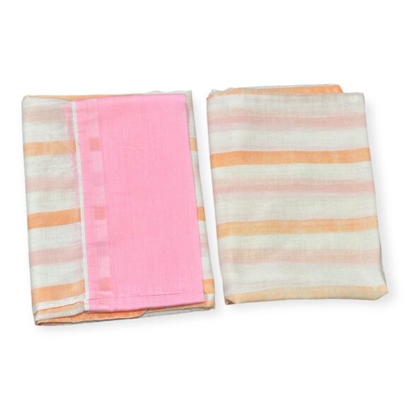 MCM 1970s Mod Cannon Monticello Malibu Stripe Pillowcases Standard Set of 2 - Picture 8 of 16